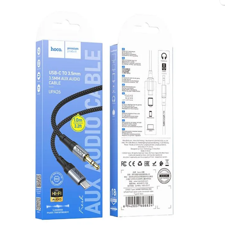 27045 Кабель AUX-Type-C Hoco UPA26, 1м