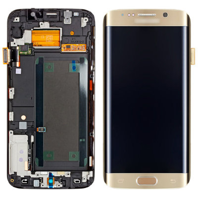 Экран Samsung S6 Edge с рамкой (золото, оригинал) Экран Samsung S6 Edge (золото)