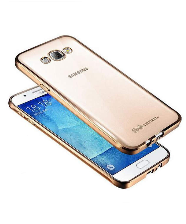 16-343 SamsungA7 (2016) Защитная крышка силиконовая (золото)