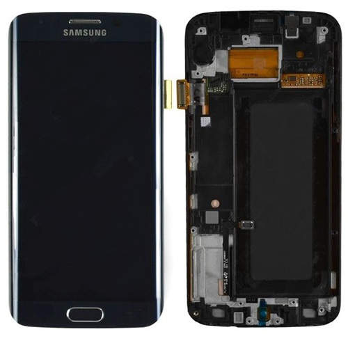 Экран Samsung S6 Edge с рамкой (черный, оригинал)