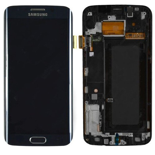 Купить Экран Samsung S6 Edge с рамкой (черный, оригинал) в  интернет-магазине GadgetDV