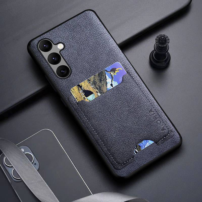 23409 Samsung A34 защитная крышка-чехол, с картхолдером, кож.
