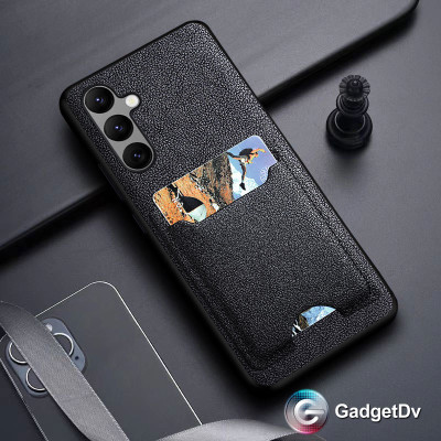 23409 Samsung A34 защитная крышка-чехол, с картхолдером, кож.