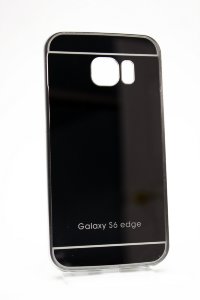 16-517 Galaxy S6 Edge Защитная крышка пластиковая с металич. бампером (серебро)