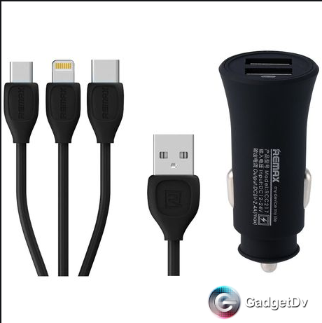 88190 АЗУ USB+кабель 3 в 1 Lighting/Micro/Type-C Remax rcc217