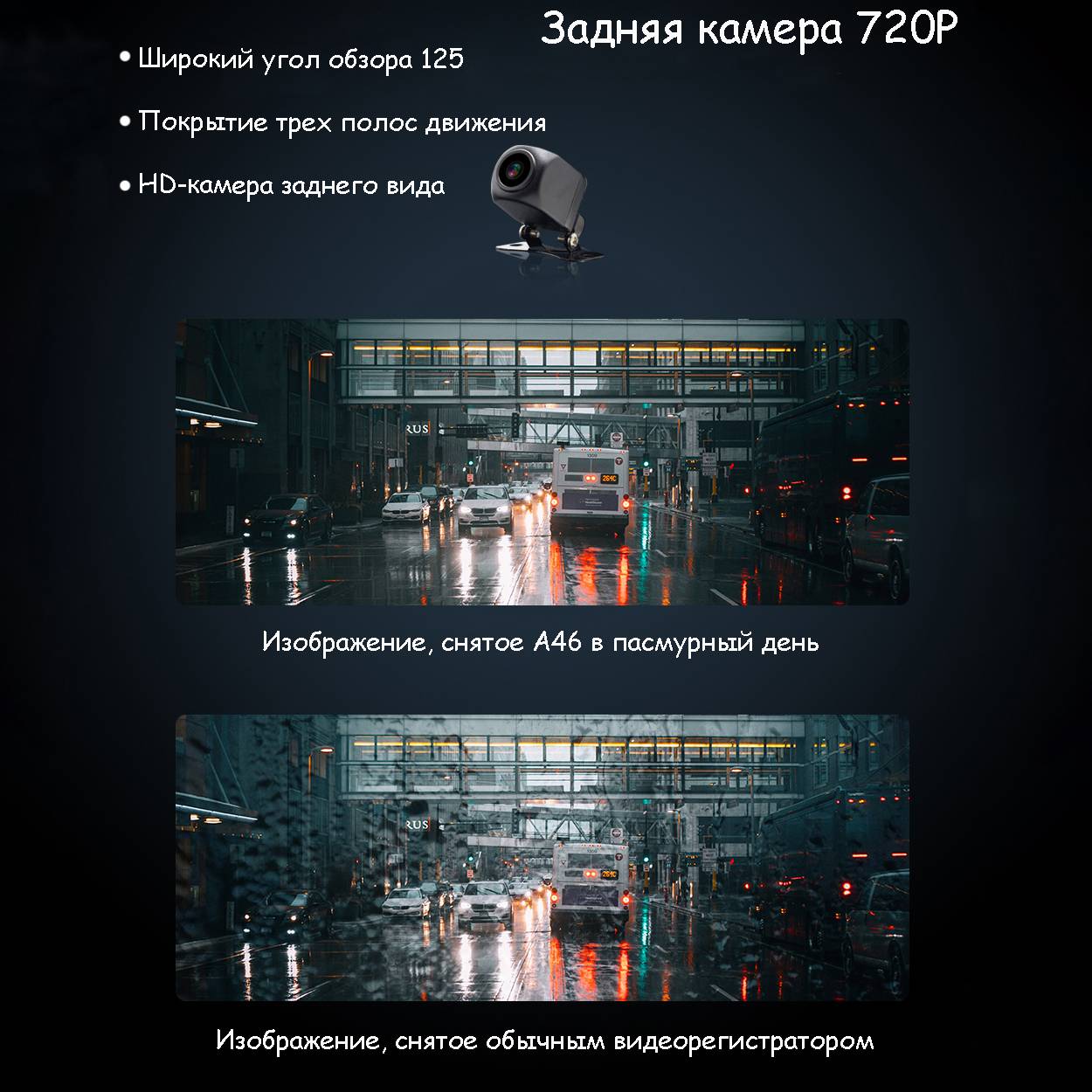 30050 Видеорегистратор-зеркало Anytek А46