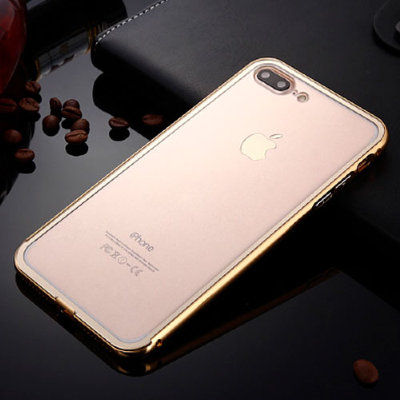 9591 iРhone7+ Защитная крышка пластиковая с бампером (золото) 9591 iРhone7+ Защитная крышка пластиковая с бампером (золото)