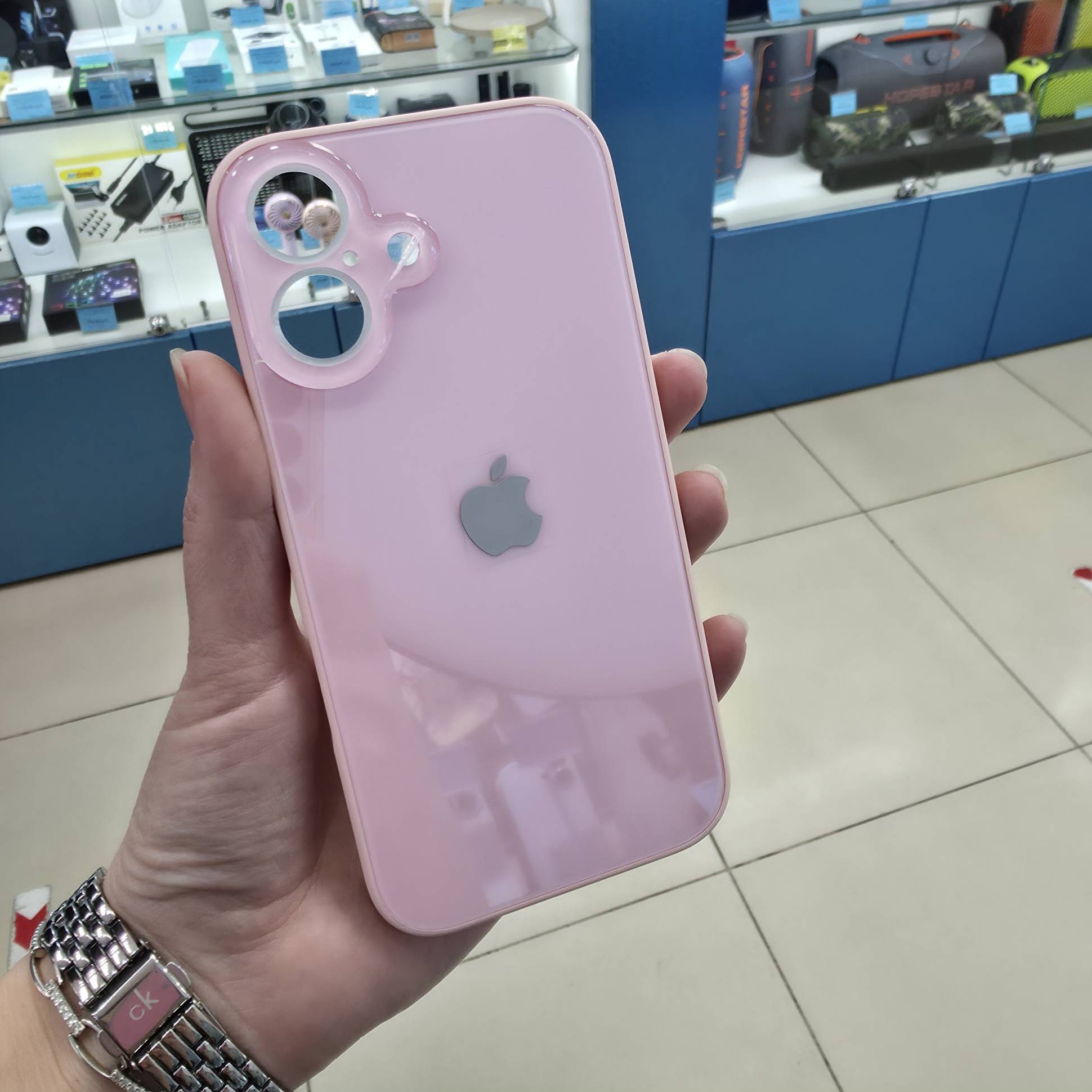 38448 iPhone 16 защитная крышка-чехол, градиент стекло