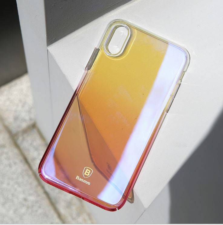 5257 iPhone X Защитная крышка пластиковая Baseus (розовый)