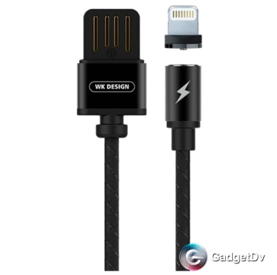 11492 Кабель USB lightning магнитный 1м, WK WDC-046