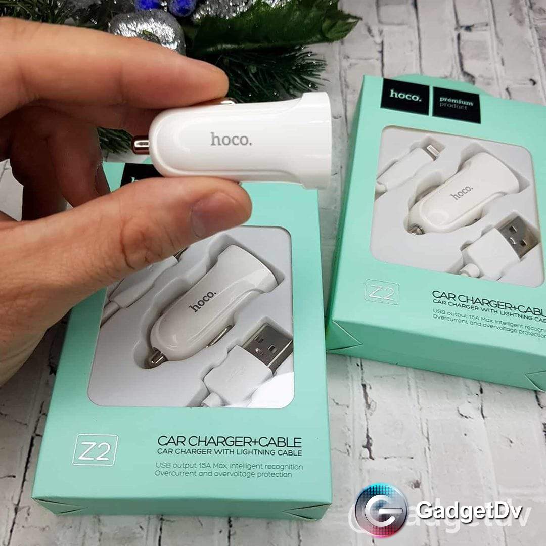 Автомобильное зарядное устройство Hoco Z2 lightnng (67771)