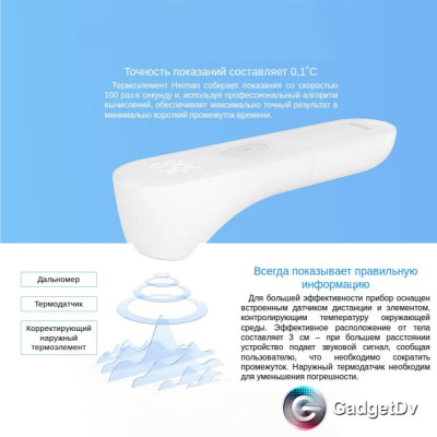 26957 Бесконтактный термометр iHealth PT3 portable
