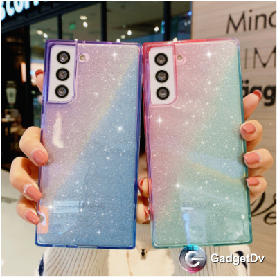 20330 Samsung S21 Plus защитная крышка-чехол блестящий градиент
