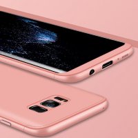 4843 Galaxy S6 Edge Защитная крышка пластиковая 360° (розовое золото)