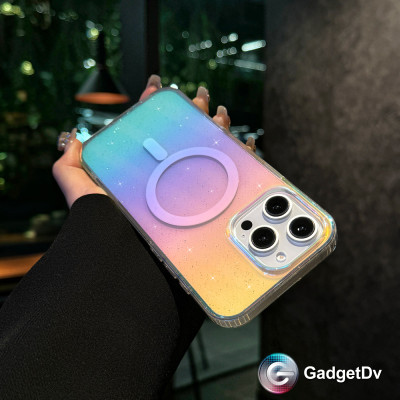 38631 iPhone 16Pro защитная крышка-чехол перелив с MagSafe 