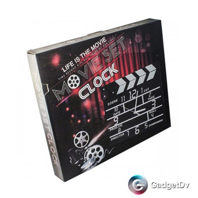 10579 Настенные часы "Кинохлопушка" MOVIE SET CLOCK