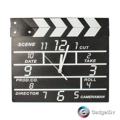 10579 Настенные часы "Кинохлопушка" MOVIE SET CLOCK