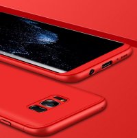 4844 Galaxy S6 Edge Защитная крышка пластиковая 360° (красный)