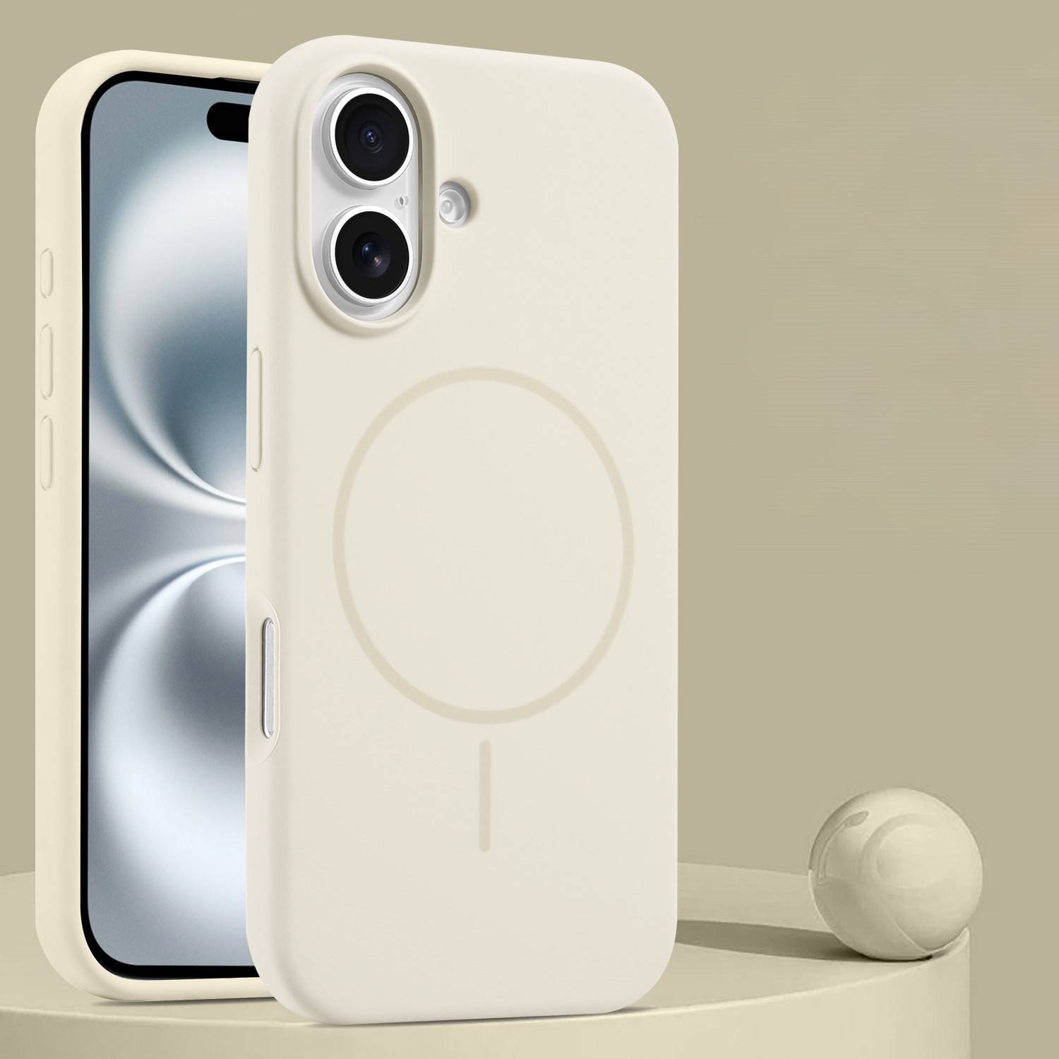 38443 iPhone 15 Защитная крышка-чехол силикон с MagSafe