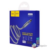 90350 Кабель USB lightning магнит 1м, Hoco U40A